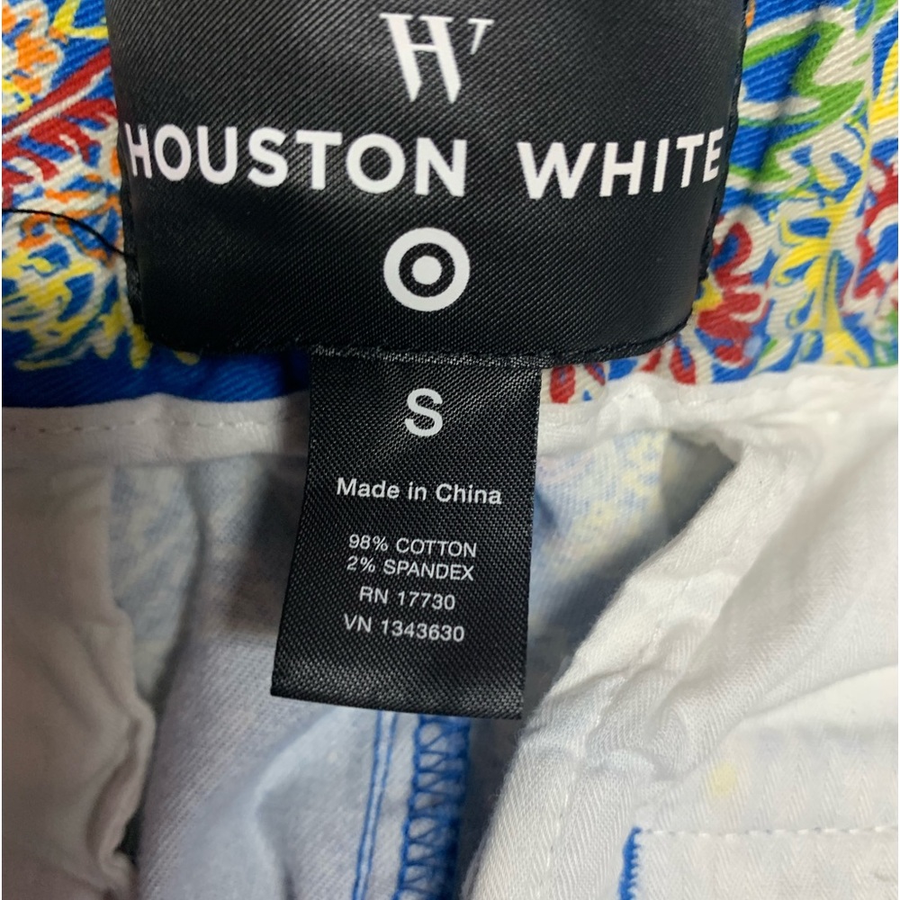 Houston White Blue Paisley Floral Pants Size S 32” - Picture 4 of 9